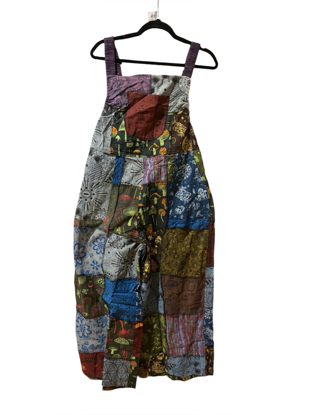 #10 NWT 100% cotton patchwork overalls